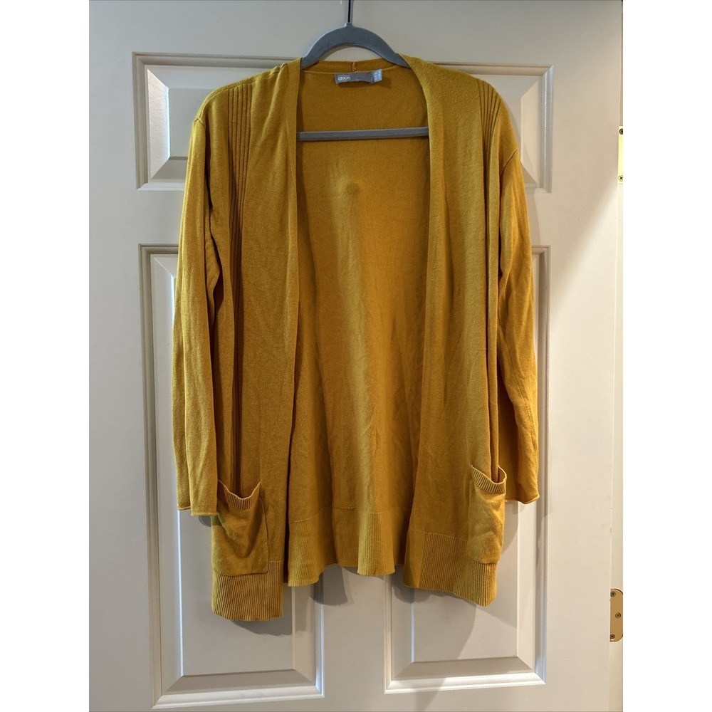 asos Cardigan Sweater Size 4 Small Mustard Womens Open Front‎ Long Sleeve